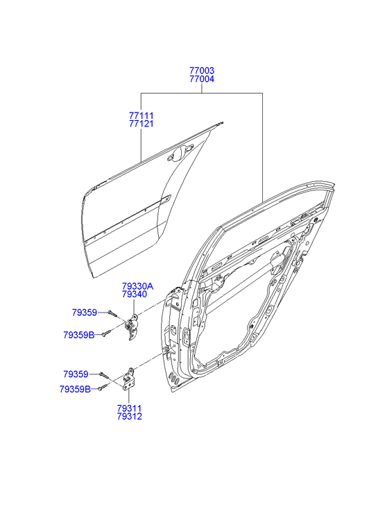 PANEL - REAR DOOR