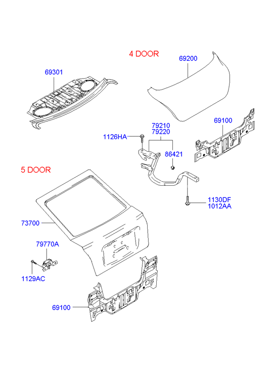 PANEL - REAR DOOR