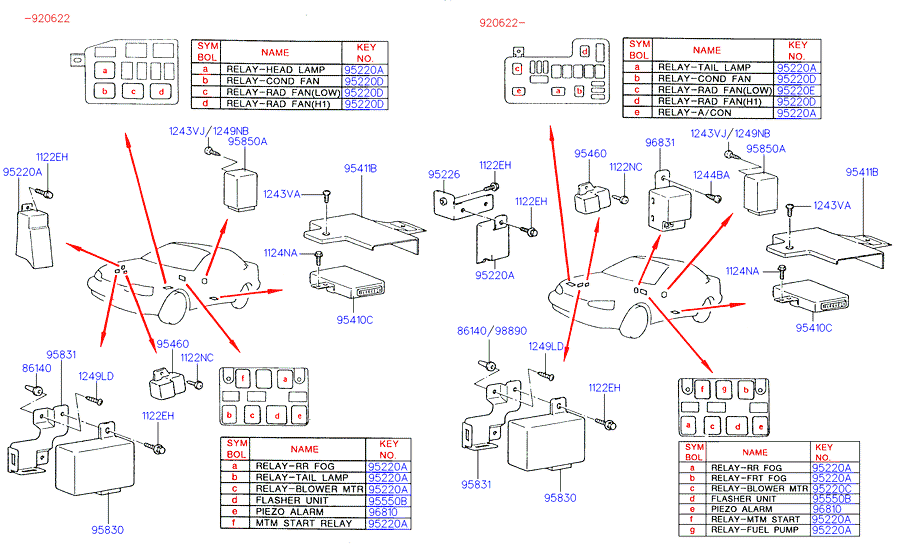 A/C SYSTEM - EVAPORATOR (-92MY)