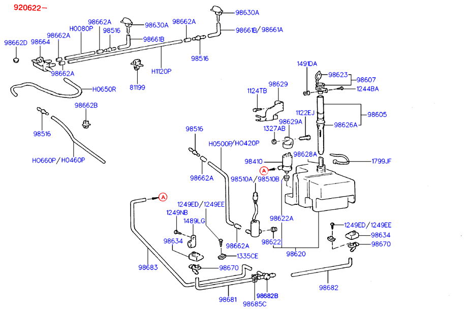 A/C SYSTEM - EVAPORATOR (-92MY)