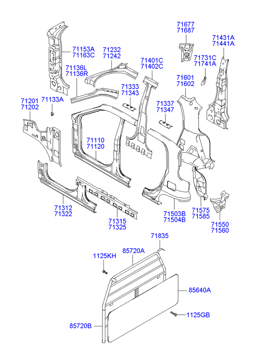 PANEL - REAR DOOR