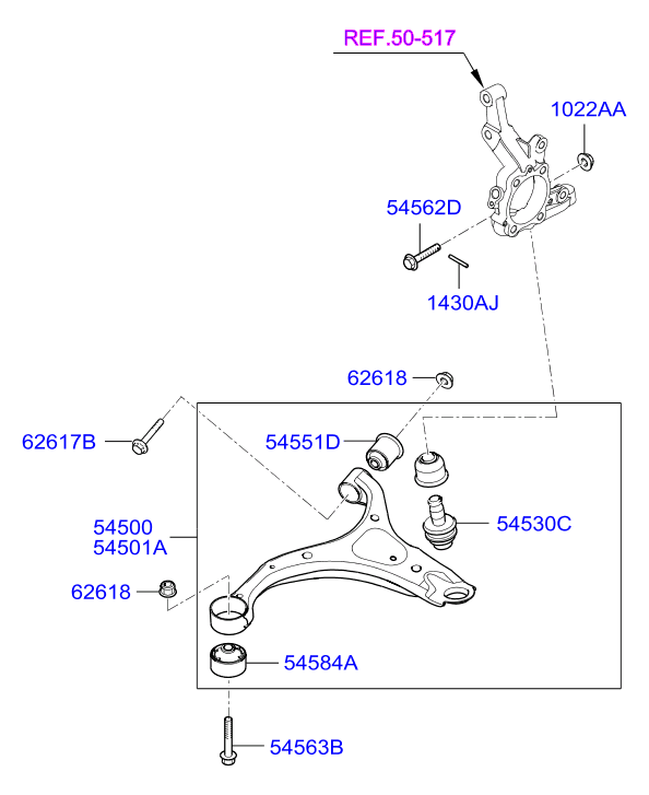 Поперечный рычаг задней подвески Zekkert для Hyundai Santa Fe I 2001-2006. Артикул QL-3302