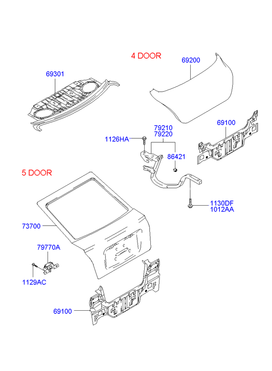 PANEL - REAR DOOR