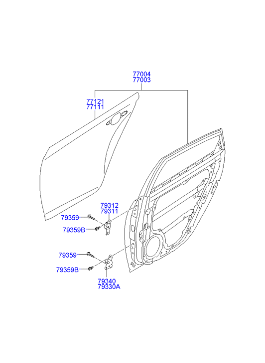 PANEL - REAR DOOR