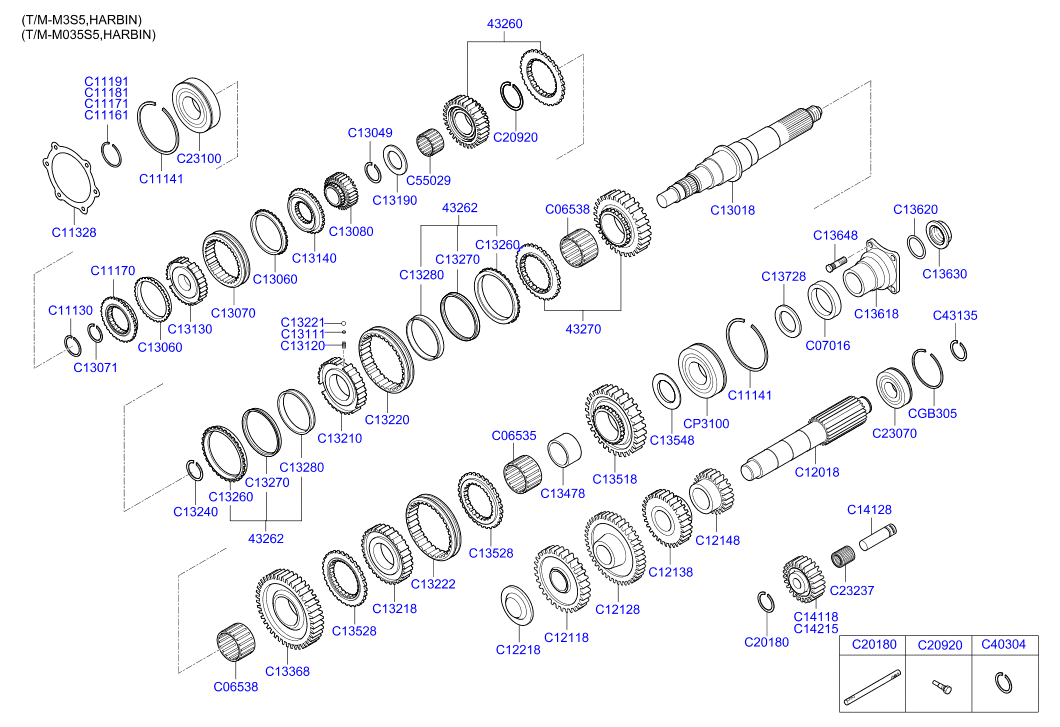 PROPELLER SHAFT (CENTER)