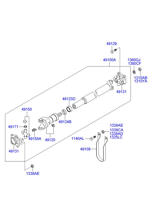 PROPELLER SHAFT (CENTER)