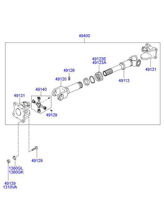 PROPELLER SHAFT (TANDEM)