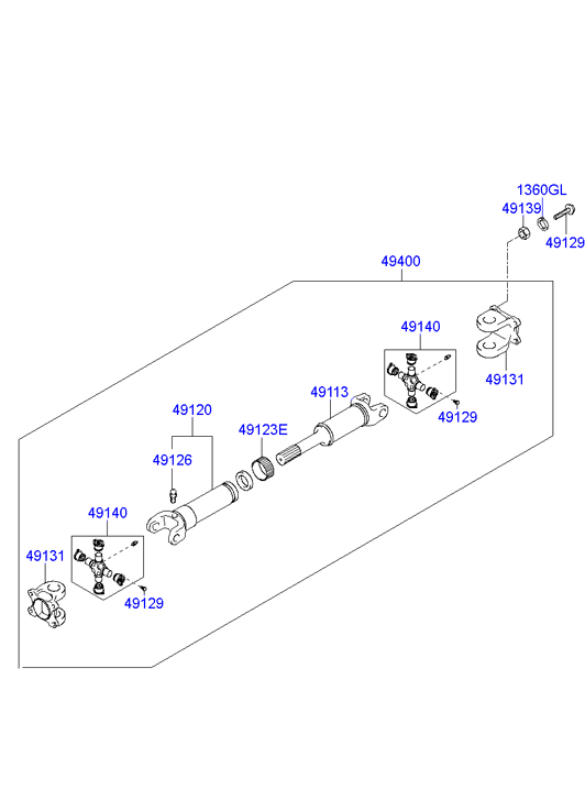 PROPELLER SHAFT (TANDEM)