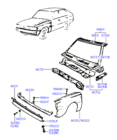 PANEL & FRAME ASSY - DOOR