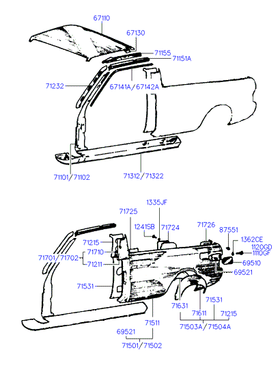 PANEL & FRAME ASSY - DOOR