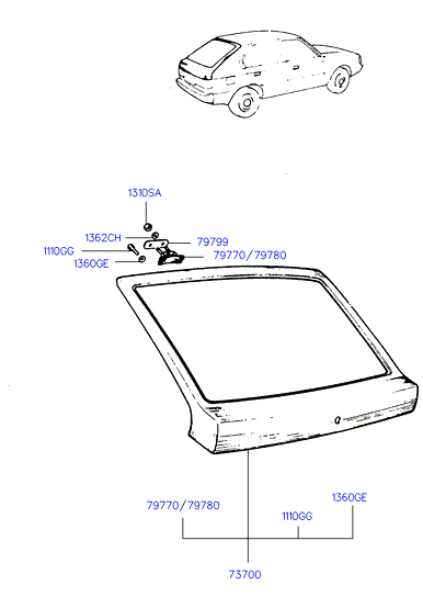 PANEL & FRAME ASSY - DOOR