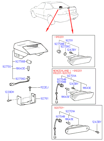 A/C SYSTEM - EVAPORATOR (-92MY)