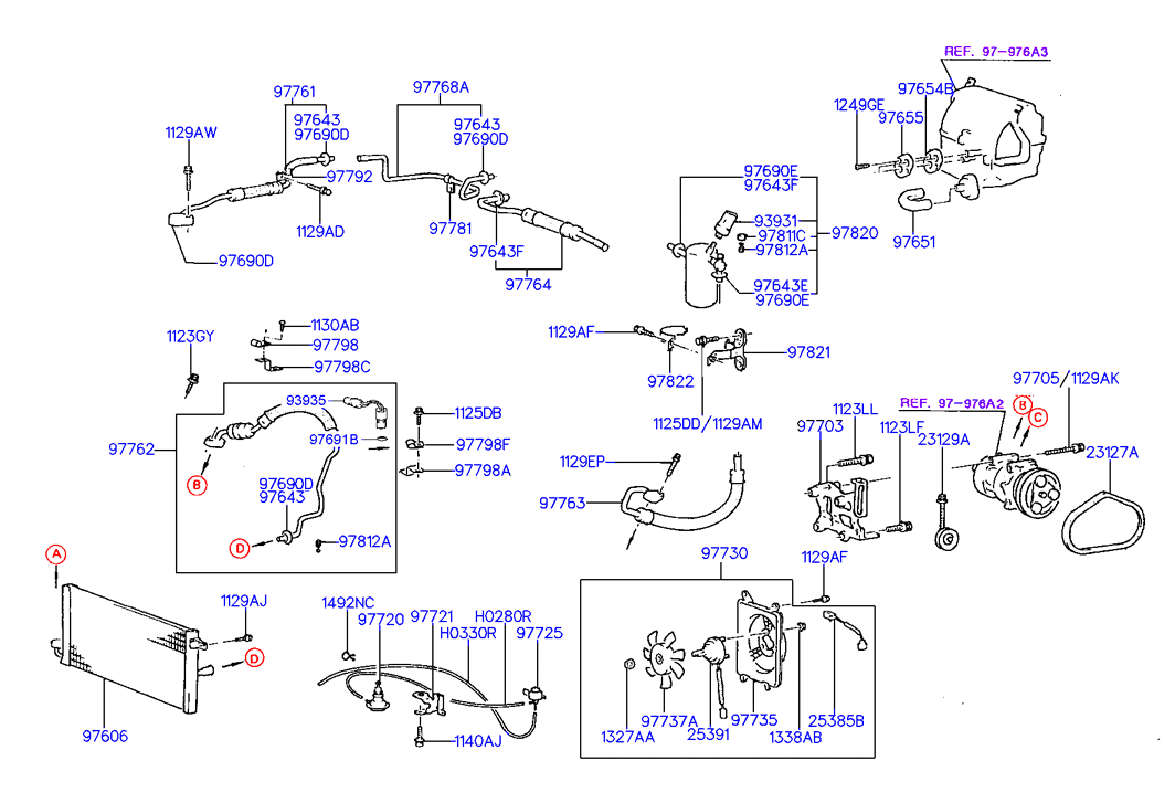 A/C SYSTEM - EVAPORATOR (-92MY)