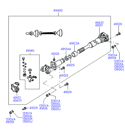 PROPELLER SHAFT (TANDEM)