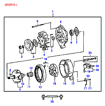 ALTERNATOR SUPPORT & MOUNTING