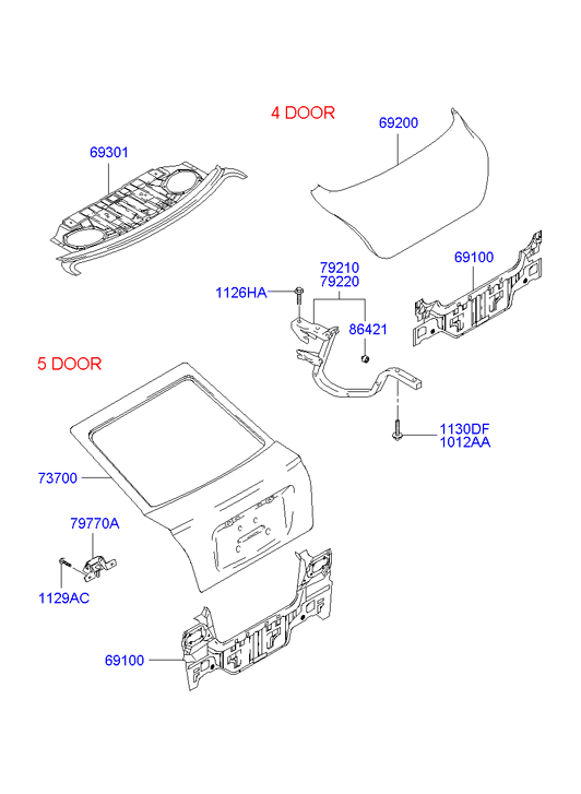 PANEL - REAR DOOR