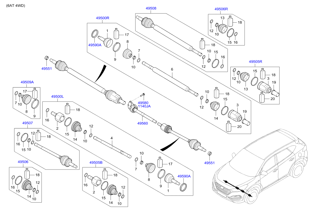 DRIVE SHAFT (REAR)