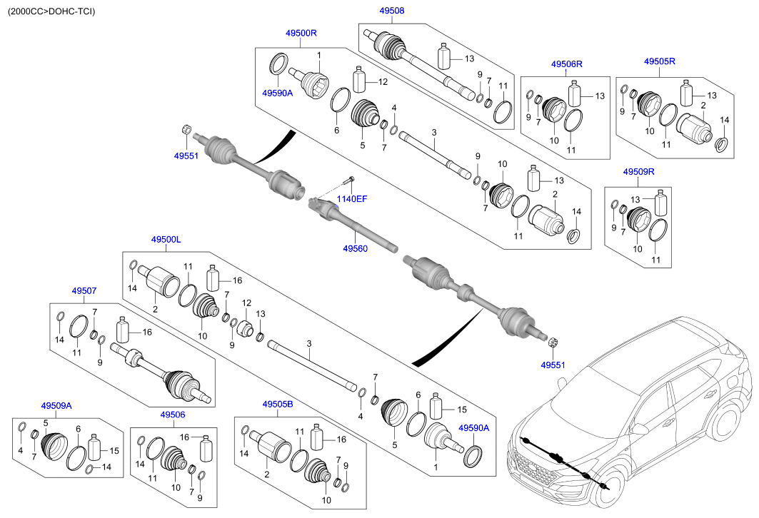 DRIVE SHAFT (REAR)