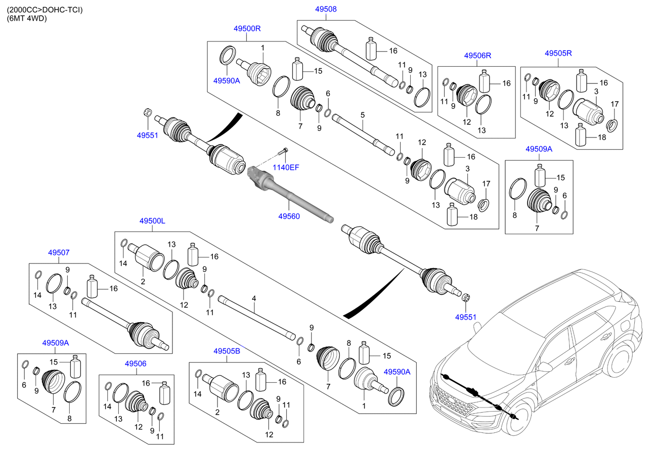 DRIVE SHAFT (REAR)