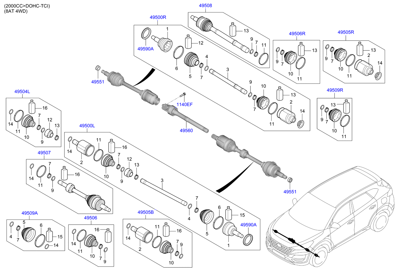 DRIVE SHAFT (REAR)