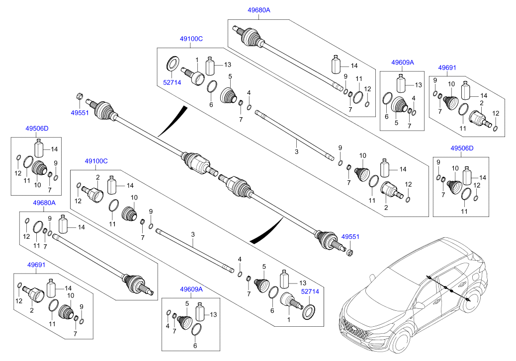 DRIVE SHAFT (REAR)