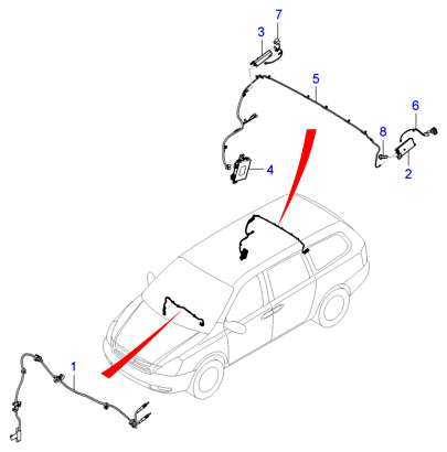 A/C SYSTEM - COOLER LINE, REAR