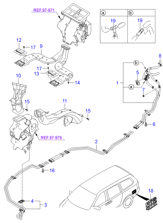 A/C SYSTEM - COOLER LINE, REAR