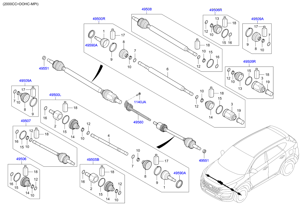 DRIVE SHAFT (REAR)