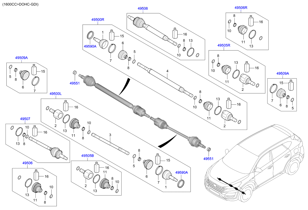 DRIVE SHAFT (REAR)