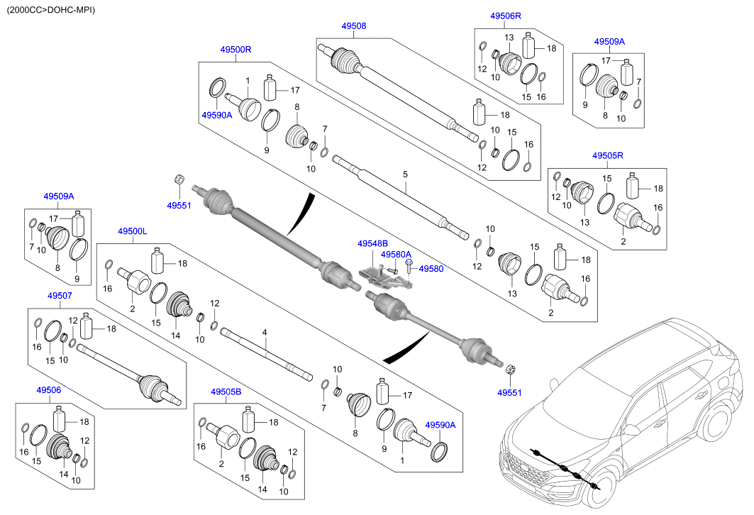 DRIVE SHAFT (REAR)