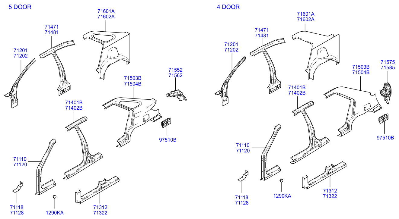 PANEL - REAR DOOR