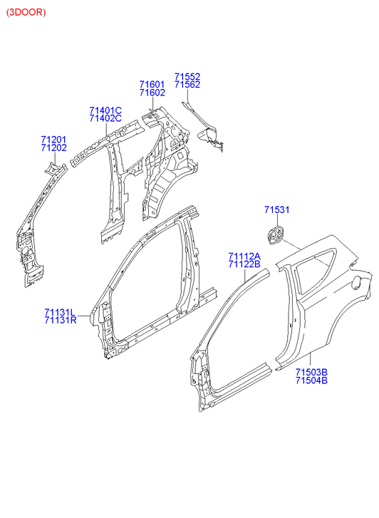 PANEL - REAR DOOR