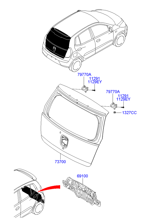 PANEL - REAR DOOR