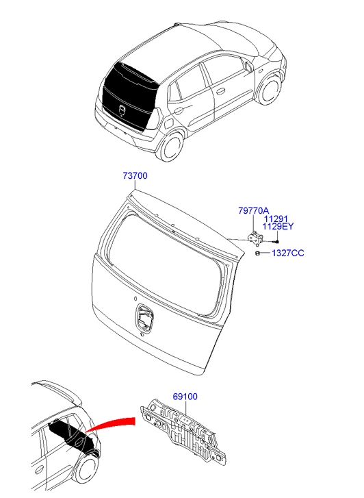 PANEL - REAR DOOR