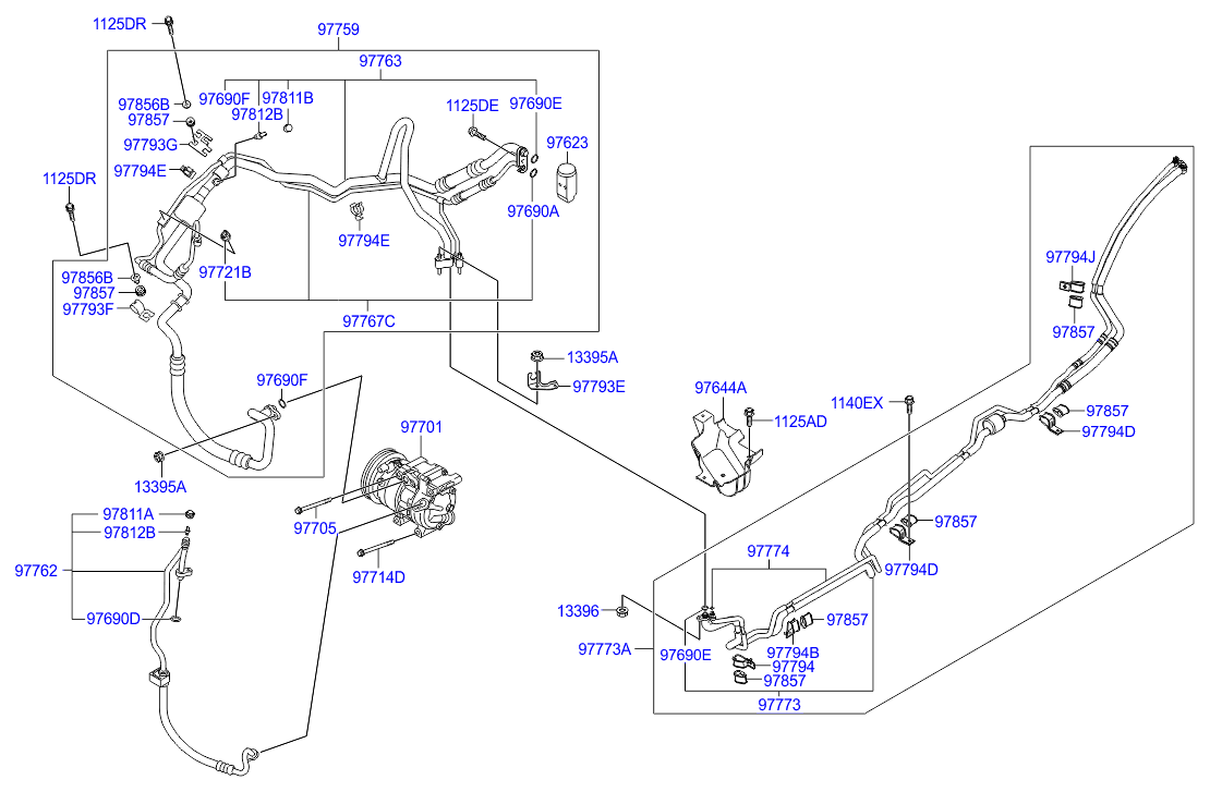 AIR CONDITIONER SYSTEM - REAR