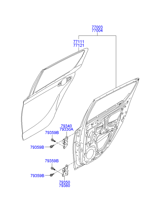 PANEL - REAR DOOR