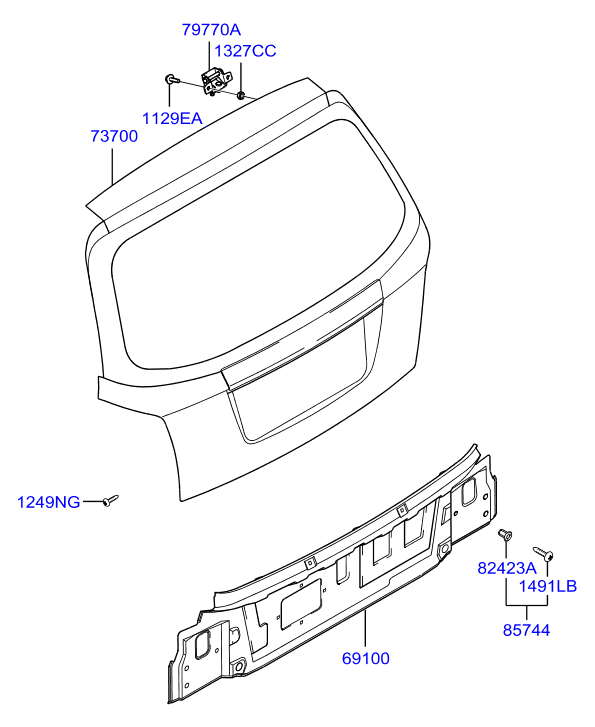 PANEL - REAR DOOR