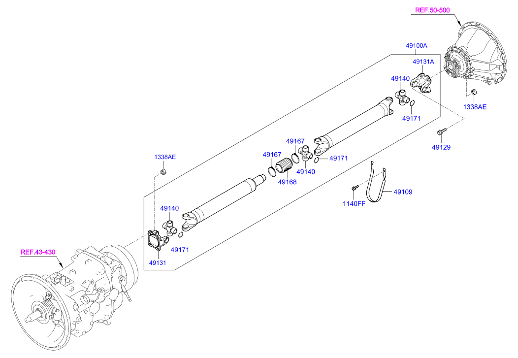 PTO DRIVE SHAFT (DUMP)