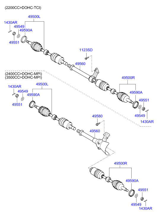 DRIVE SHAFT - FRONT