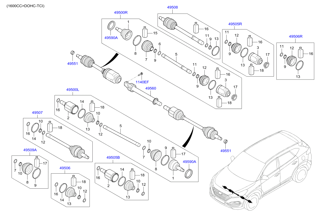 DRIVE SHAFT (REAR)