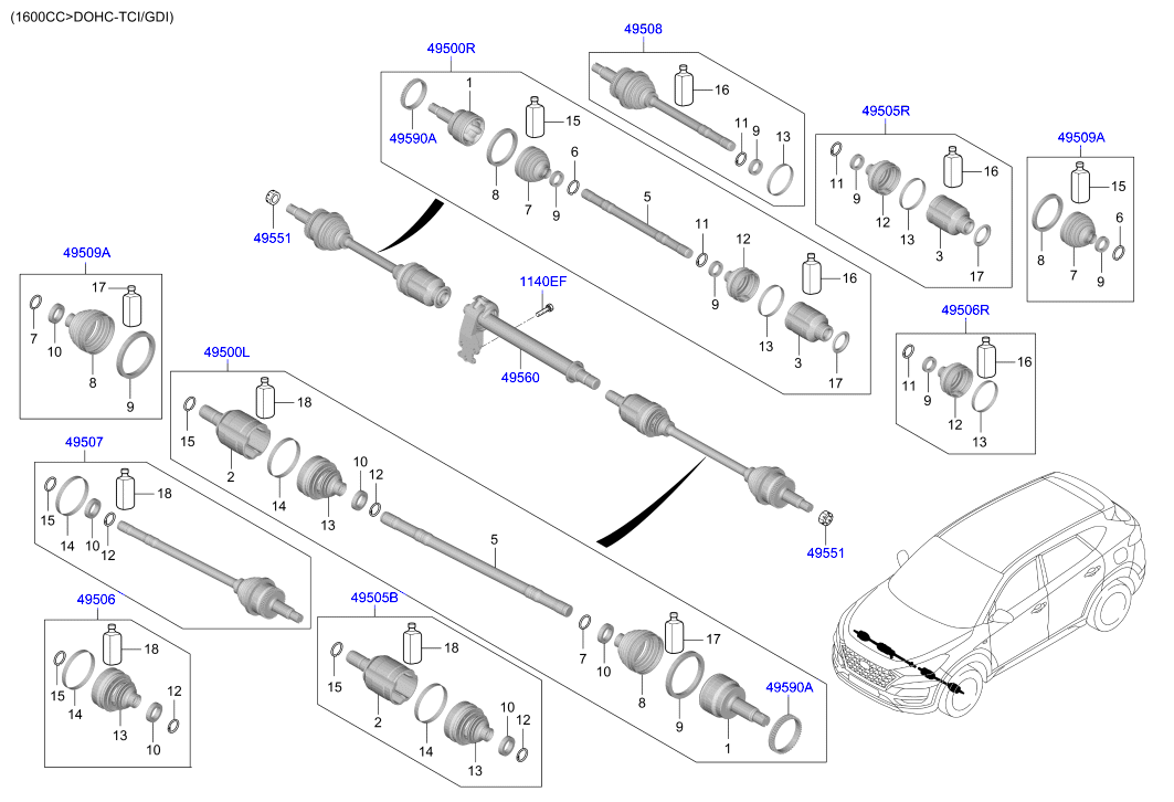 DRIVE SHAFT (REAR)