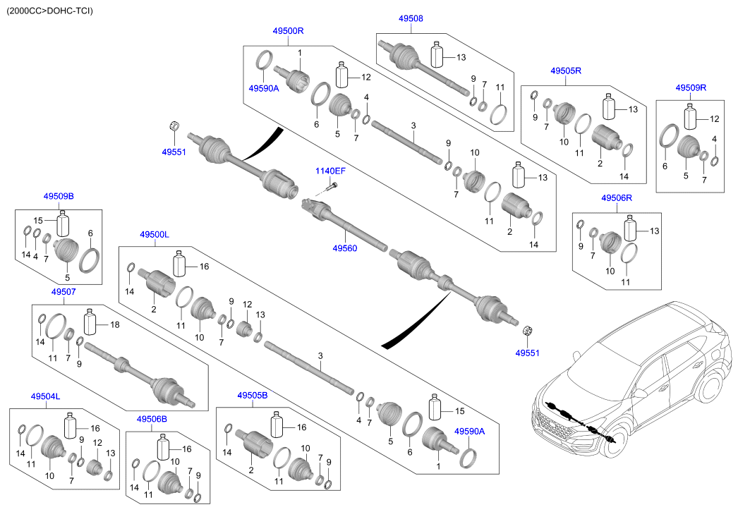 DRIVE SHAFT (REAR)