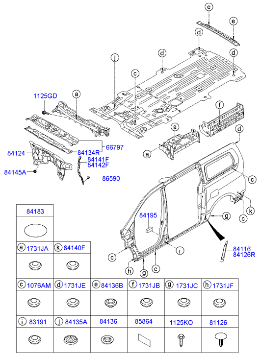 HARDWARE - REAR SEAT