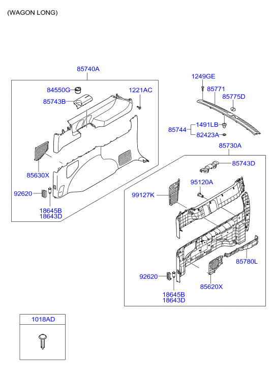 HARDWARE - REAR SEAT