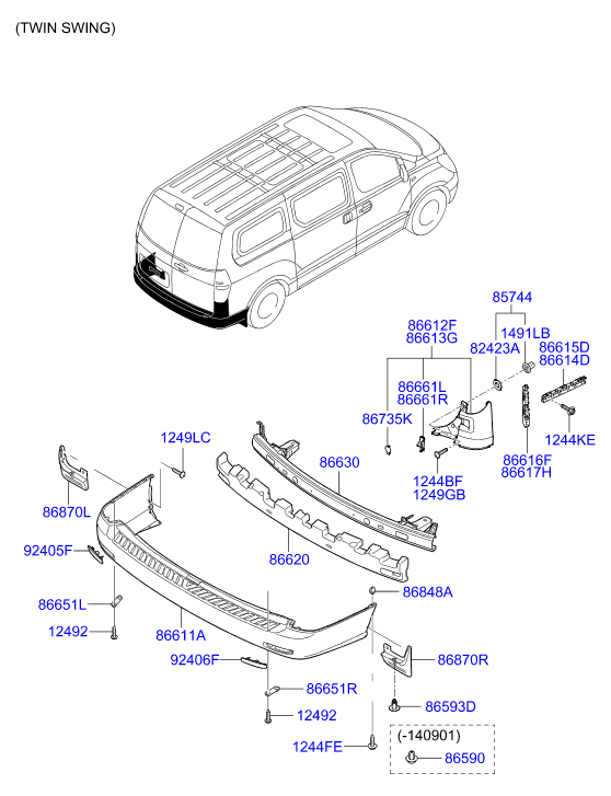 HARDWARE - REAR SEAT