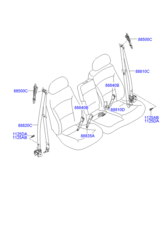 HARDWARE - REAR SEAT