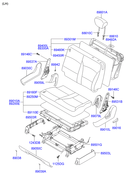 HARDWARE - REAR SEAT