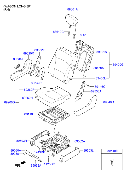 HARDWARE - REAR SEAT