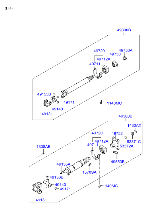 PROPELLER SHAFT (REAR)