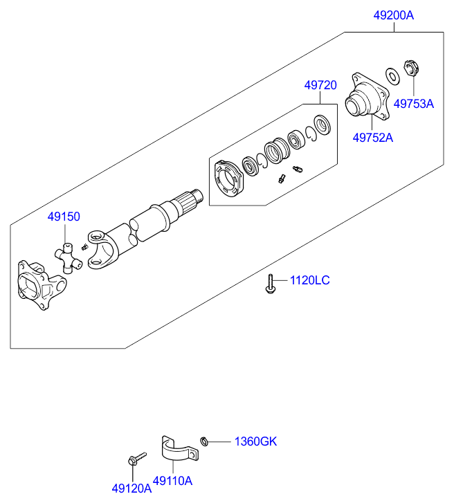 PROPELLER SHAFT (TANDEM)